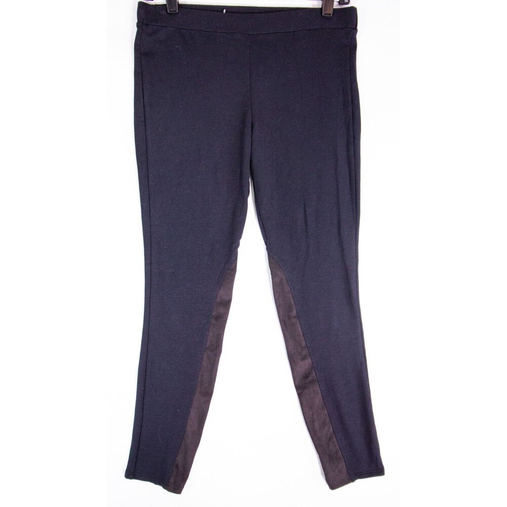 Splendid Women's Size M Black Faux Suede Panel Leggings Style SB10848 NWT